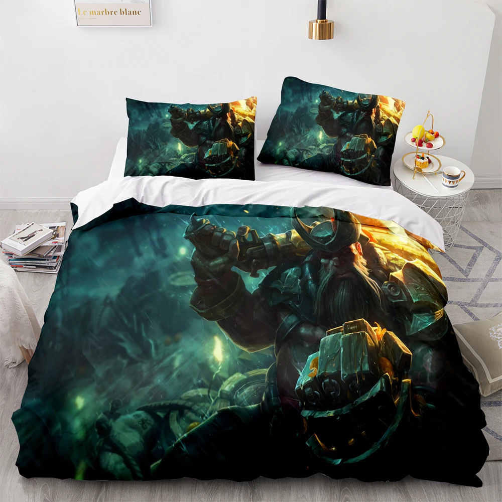 

League of Heroe All heroes Bedding Set Single Twin Full Queen King Size Gangplank Set Children's Kid Bedroom Duvetcover Sets