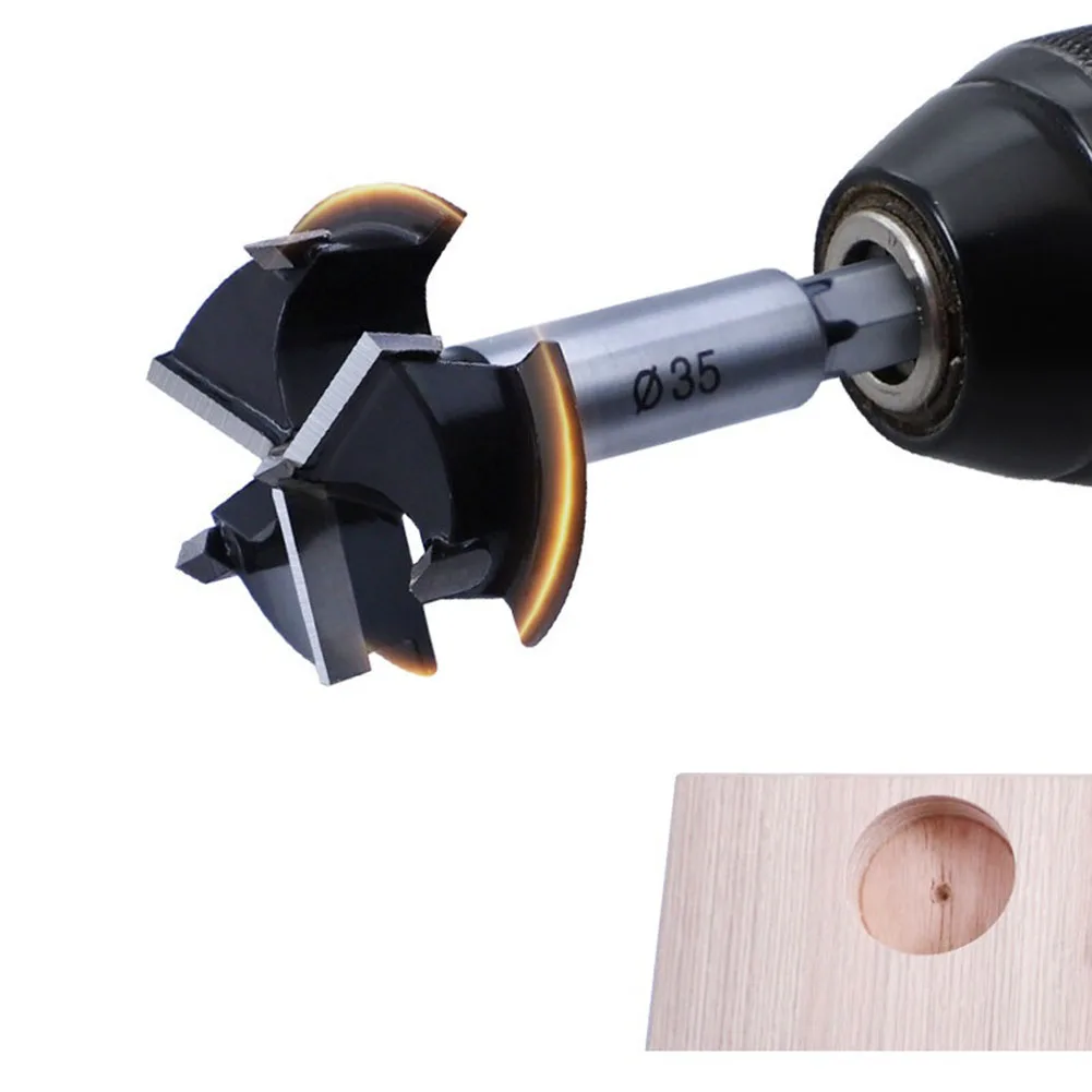 

1pcs Boring Drill Bits Hole Saw Cutter Hinge Carbide Cutter Woodworking Tools 35mm 3 Flutes Wood Carbide Tip Power Tools