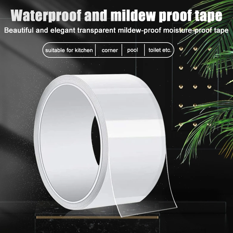 

Водонепроницаемая лента для кухонной раковины, маслостойкая лента для защиты от плесени, для ванной, столешницы, туалета, самоклеящаяся нак...