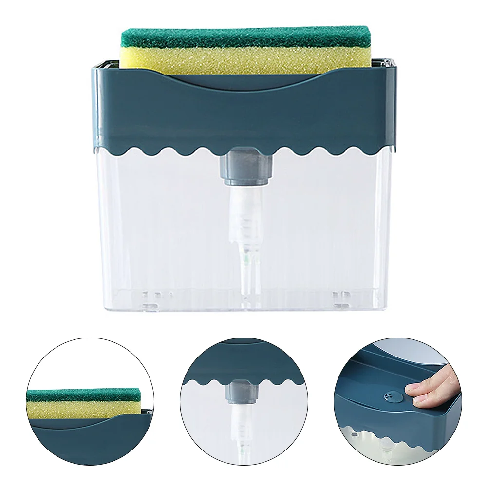 

Soap Dispenser Sponge Kitchen Pump Holderpress Hand Rack Liquid Dishwashing Dish