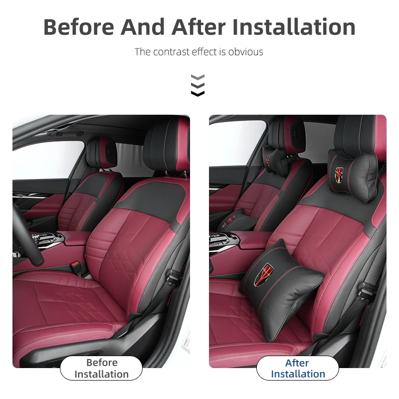 Car Accessories Seat Headrest Neck Pillow Lumbar Support For Hongqi H9 HS5 H5 H7 E-HS9 E115 HS7 LS7 2021 2022 2023