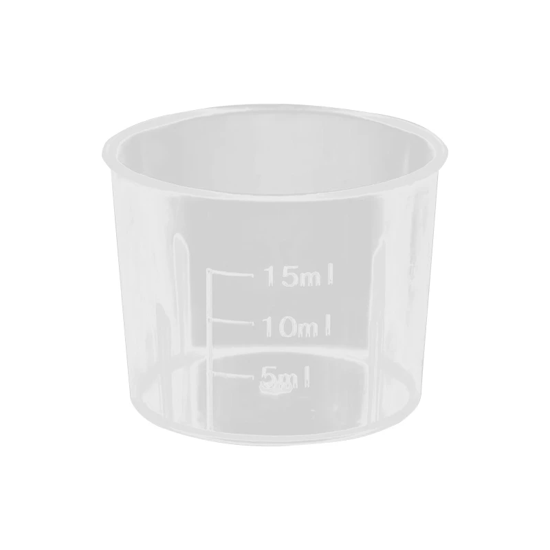 

10 Pack 15ml Graduated Clear Plastic Measuring Cups Practical Experimental Tools for Mixing Paint Pigments Epoxy Resins