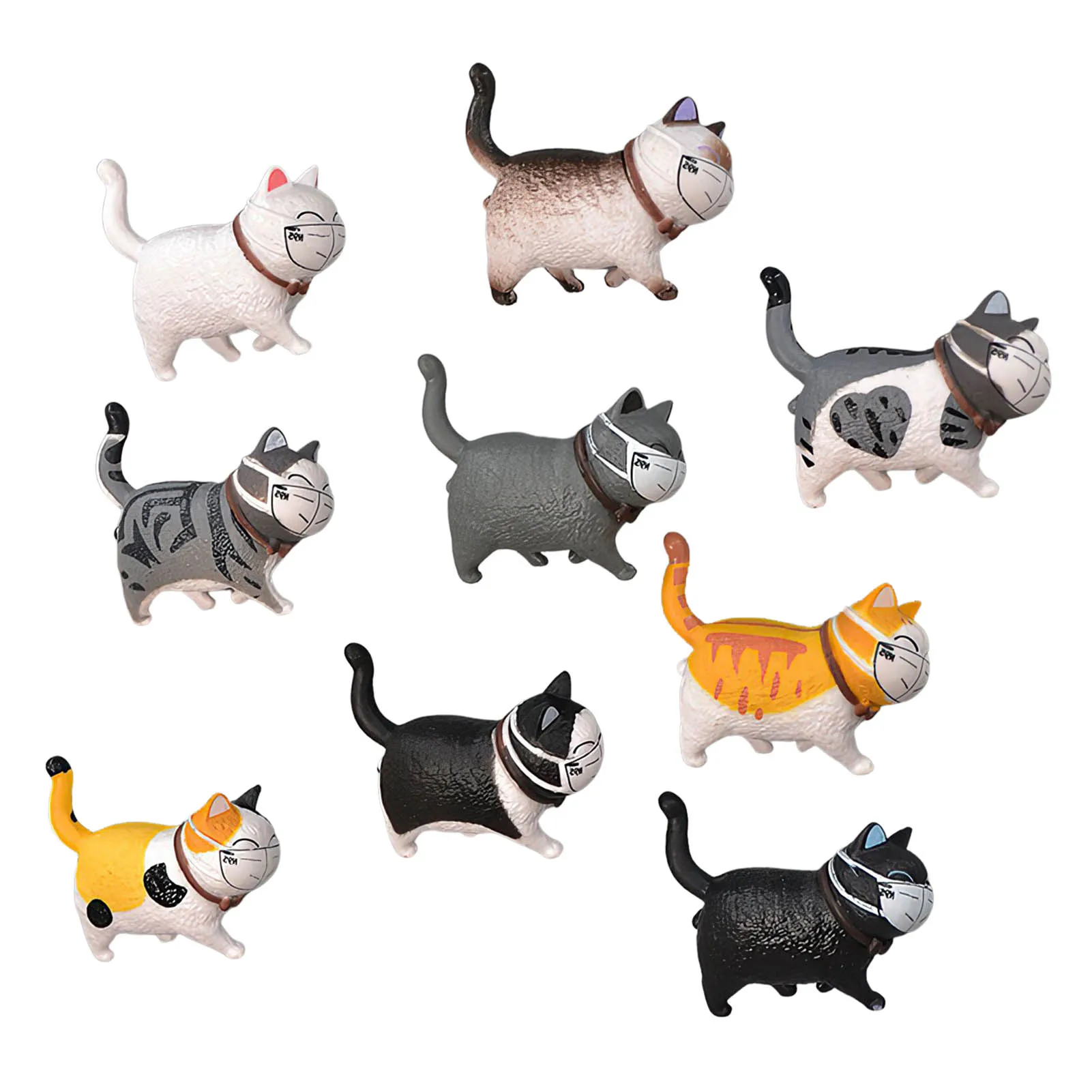 

Cat Magnetic Refrigerator Stickers 9-PCS 3D Cute Multi-functional Drop-proof Fridge Magnet Birthday Holiday Gift For Cats Lovers