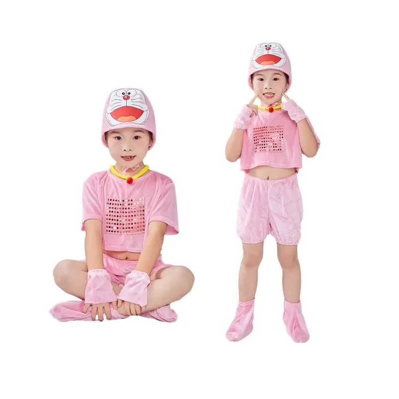 Фото Doraemon Dorami мультяшная периферия, ценные детские костюмы для выступлений, детский сад, сценические костюмы, комплект подарков №4
