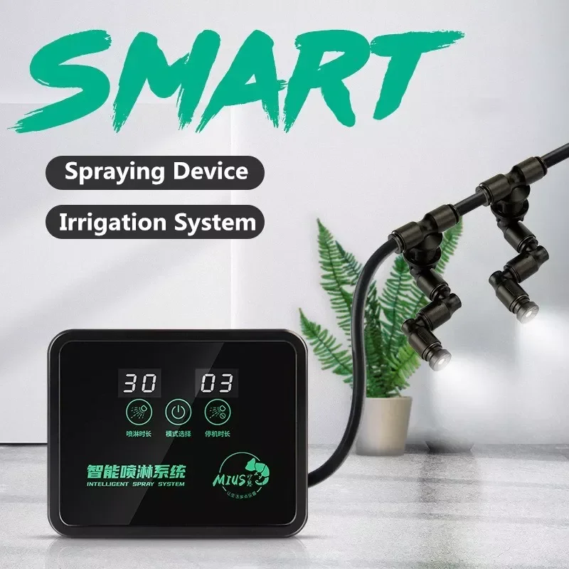

Intelligent Reptile Terrariums Fogger Water Humidifier Timer Automatic Watering Indoor Mist Spray System Kits Sprinkler