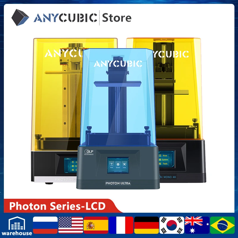 

ANYCUBIC Photon Series Photon Mono 4K/Mono X 6K/M3 Max УФ Смола 3D принтер для мойки и фотографий 2 в 1 SLA/LCD 3D