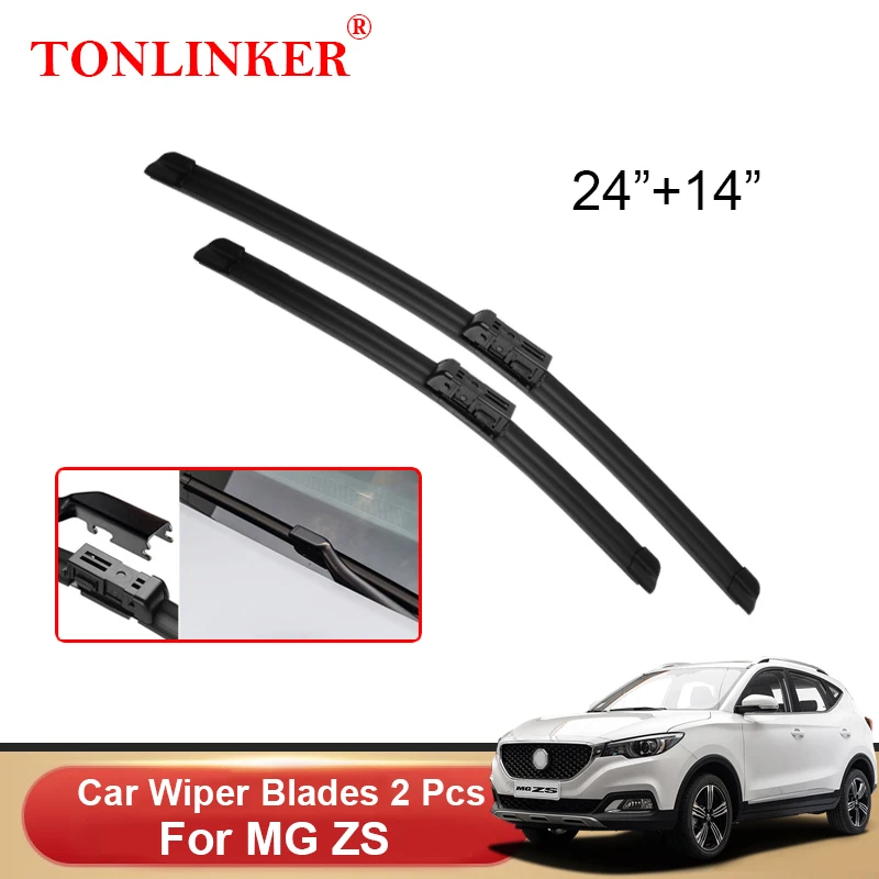 

TONLINKER Car Front Windscreen Wiper Blades For MG ZS 2017 2018 2019 2020 2021 2022 Wiper Blade Brushes Cutter Car Accessories