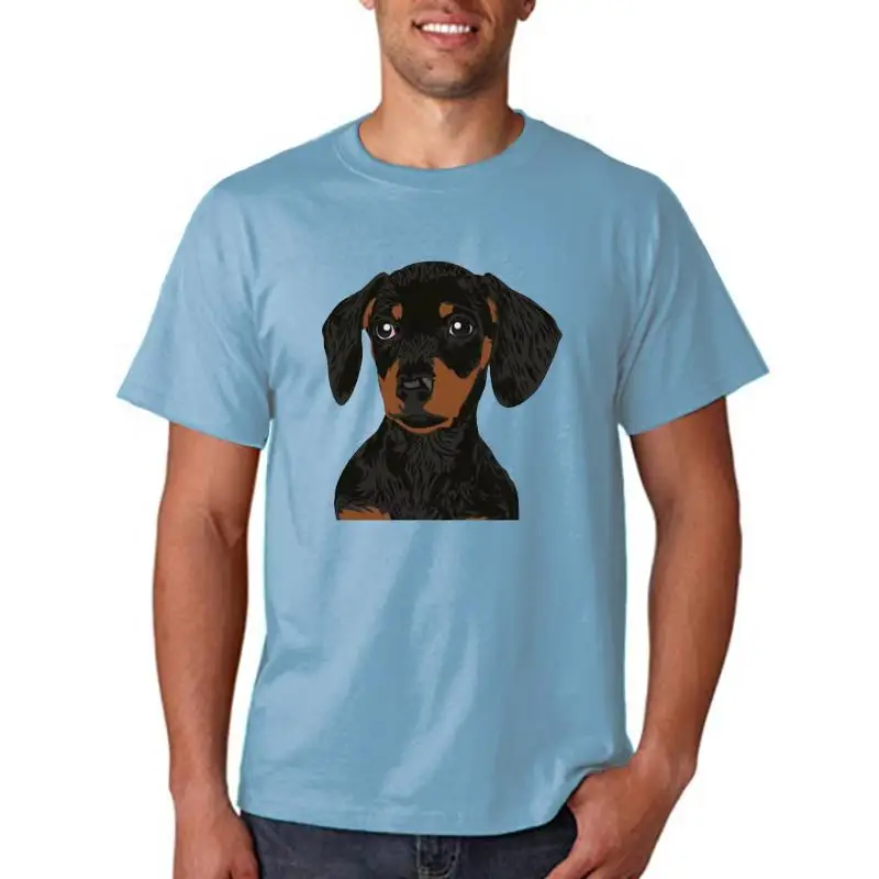 

Футболка женская с принтом «такса» и коротким рукавом