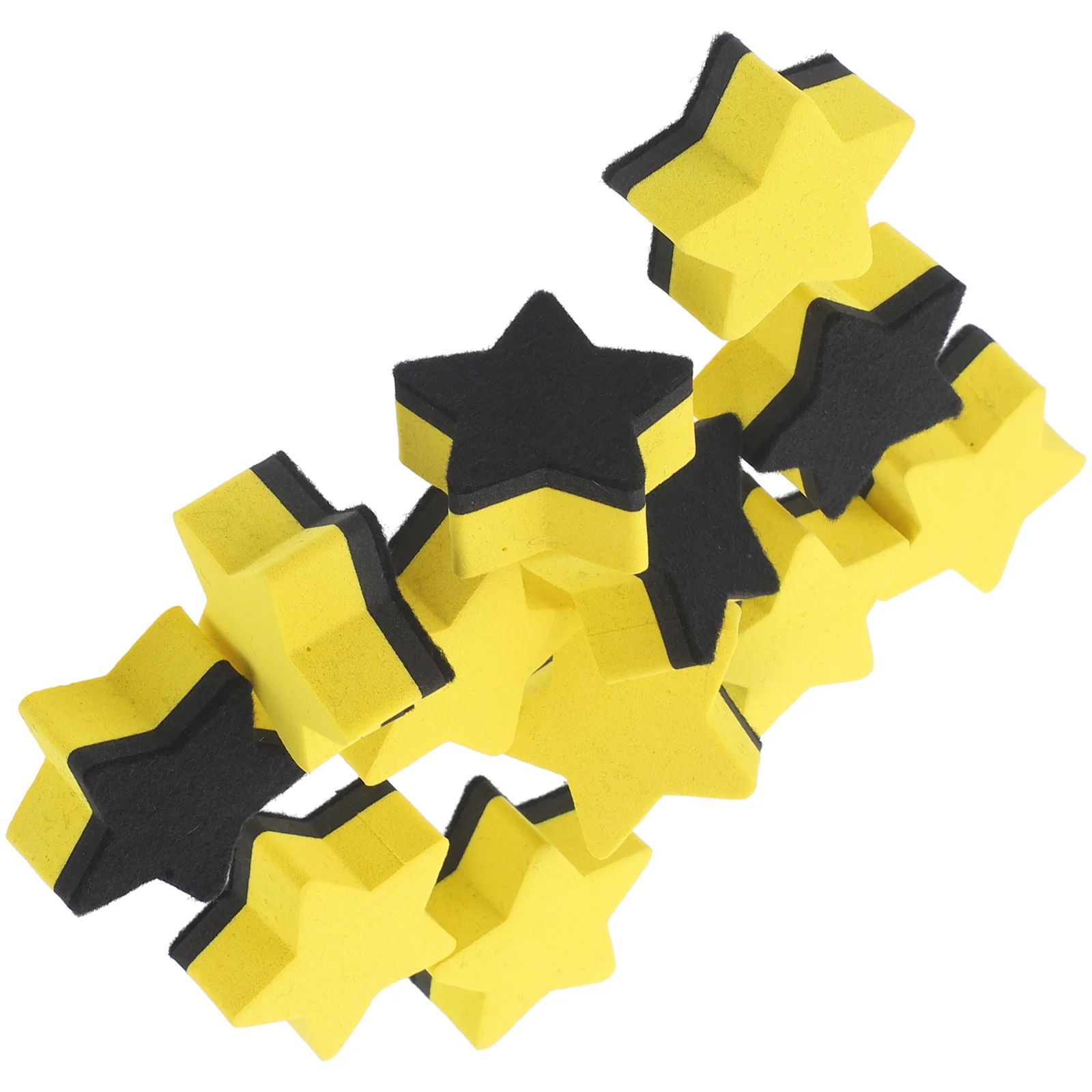 

12 Pcs Magnetic Pentagram Eraser Office Chalkboard Mini Dry Felt Cloth Small Erasers