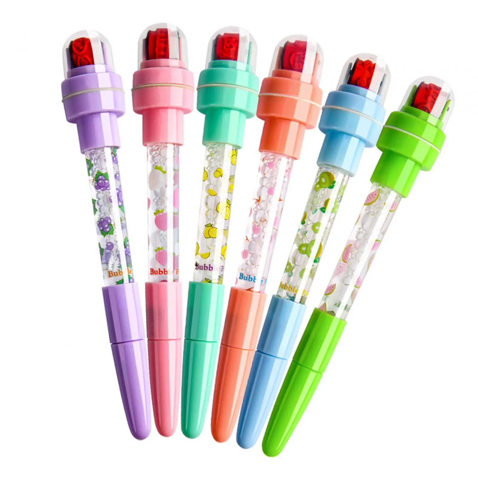 

6x Bead Ballpoint Pen 0.7mm Multifunctional Durable Stamp Toy Pens for Draw Writing DIY Making Gift Exam Spare Personalized Gift