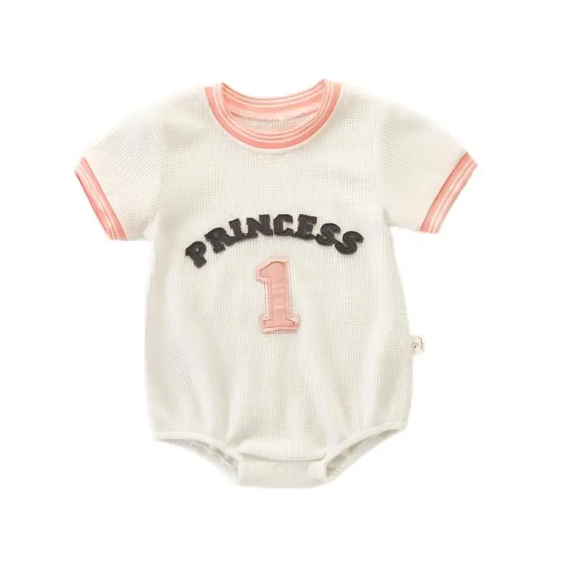 

Korean Style Boys Girls Summer Romper Child 1st Birthday Gift Kids Cotton Short Sleeve Jumpsuits Infant Bebe Triangle Romper 24