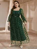 toleen elegant women plus size large maxi dresses 2022 spring green butterfly slim oversize long evening party festival clothing