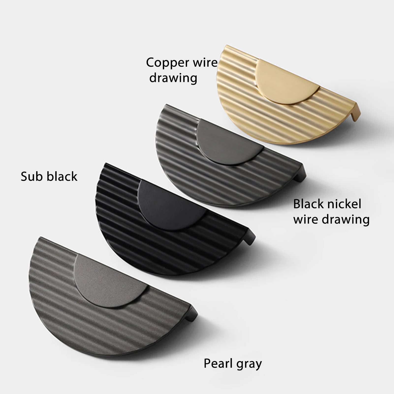 

Small Furniture Handle Half Moon Shape Colorfast Dresser Pull Handles Retro Furniture Decoration Accessories FPing