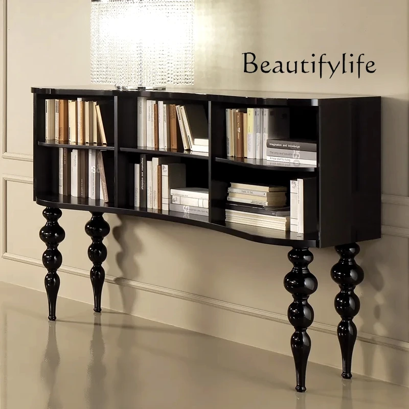 Легкий роскошный входной французский шкафчик витрина черная книга открытая