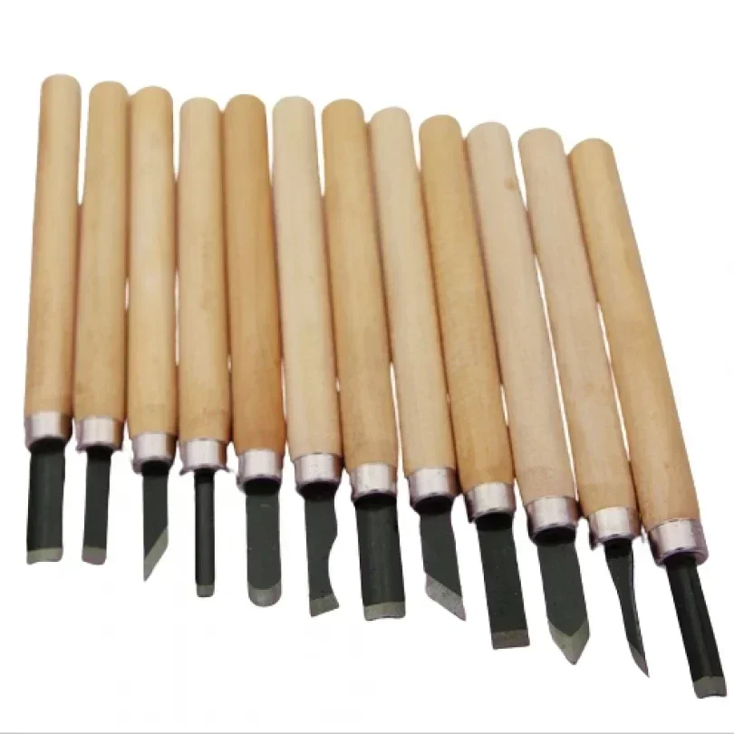 Cinceles tallados en madera juego herramientas manoeuvre para tallado detallado básico bricolaje 8/12 деталей
