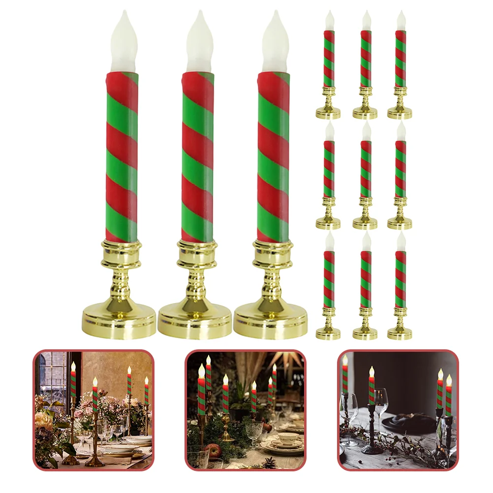

Led Candlebattery Christmas Operated Taper Window Lights Flamelessdining Table Decoration Flickering Party Supplies Tealight
