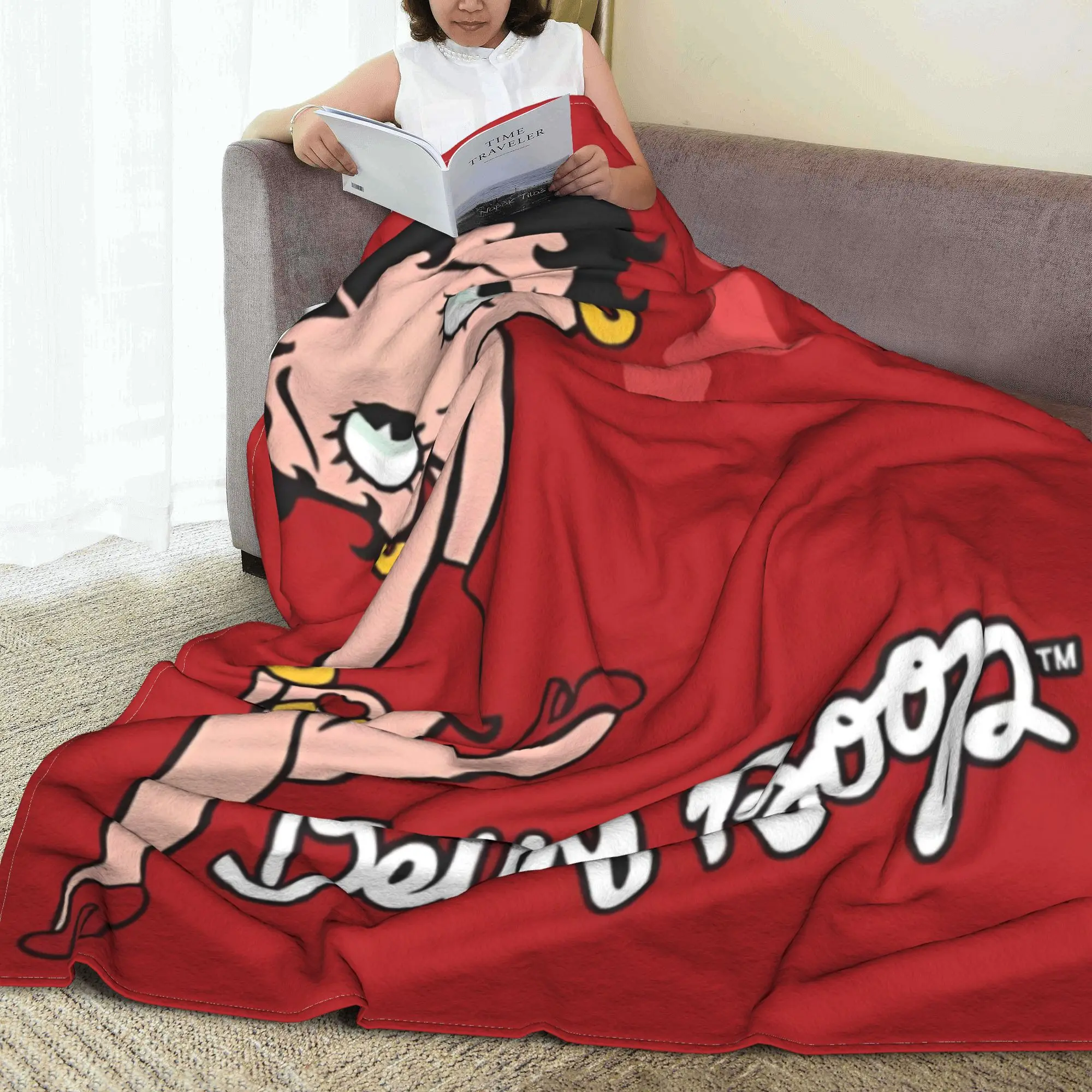 Вязаные одеяла B-Betty с героями мультфильмов B-Boop Love флисовое ультра-мягкое одеяло