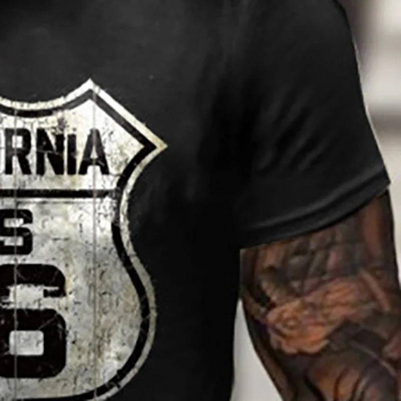 Новинка 2023 Мужская Винтажная футболка с 3D принтом в американском стиле большие