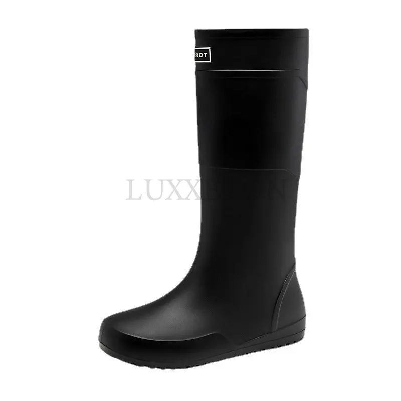 

Men's Rain Boots Rubber Gumboots Slip on Mid-calf Waterproof Working Boots Comfort Non-slip Fishing Shoes for Men