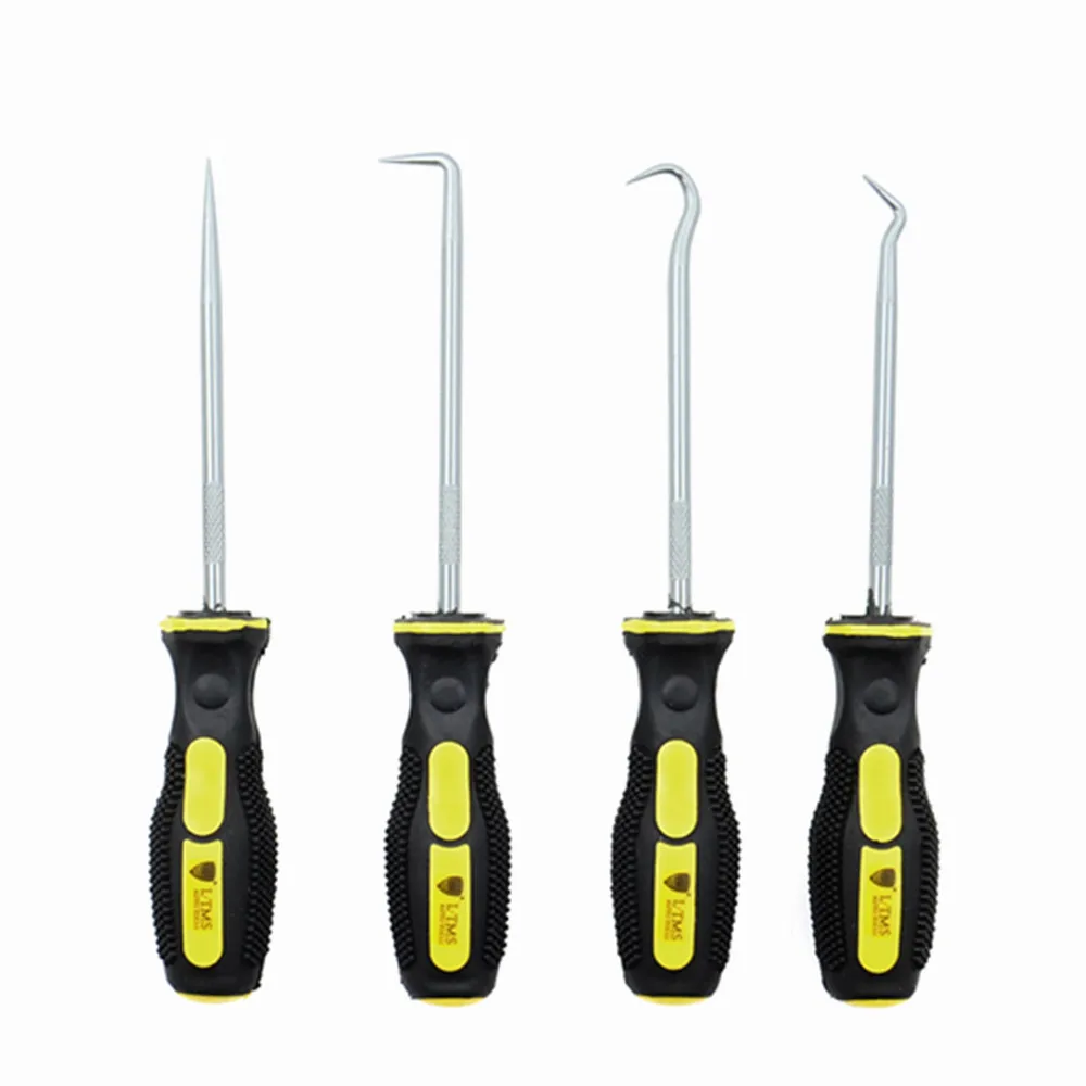 

4pcs/set Extra Long Hook And Pick Car Automotive Set Seal Remover Tool Straight/Offset/90 Degree/O-Ring Hook Pick Best Price