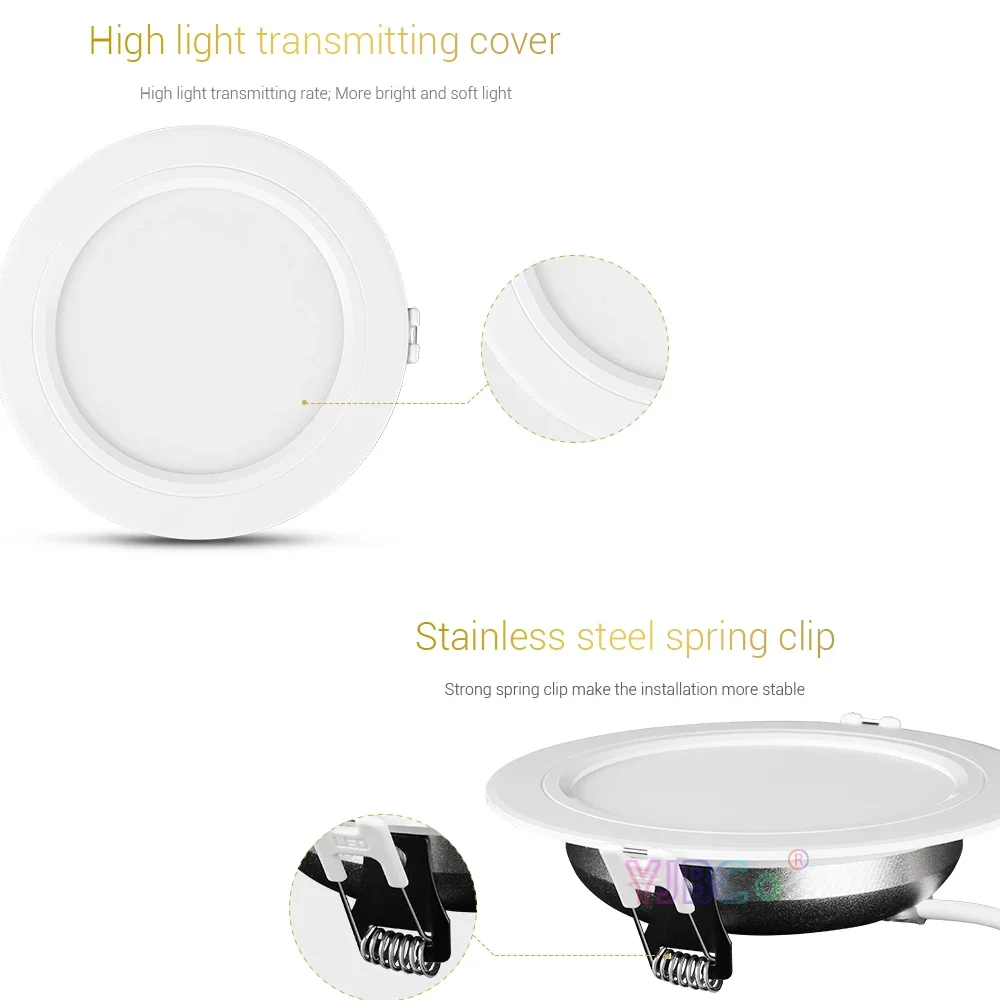 FUT061 Miboxer 9 Вт RGB + CCT светодиодный потолочный светильник с регулируемой яркостью 110