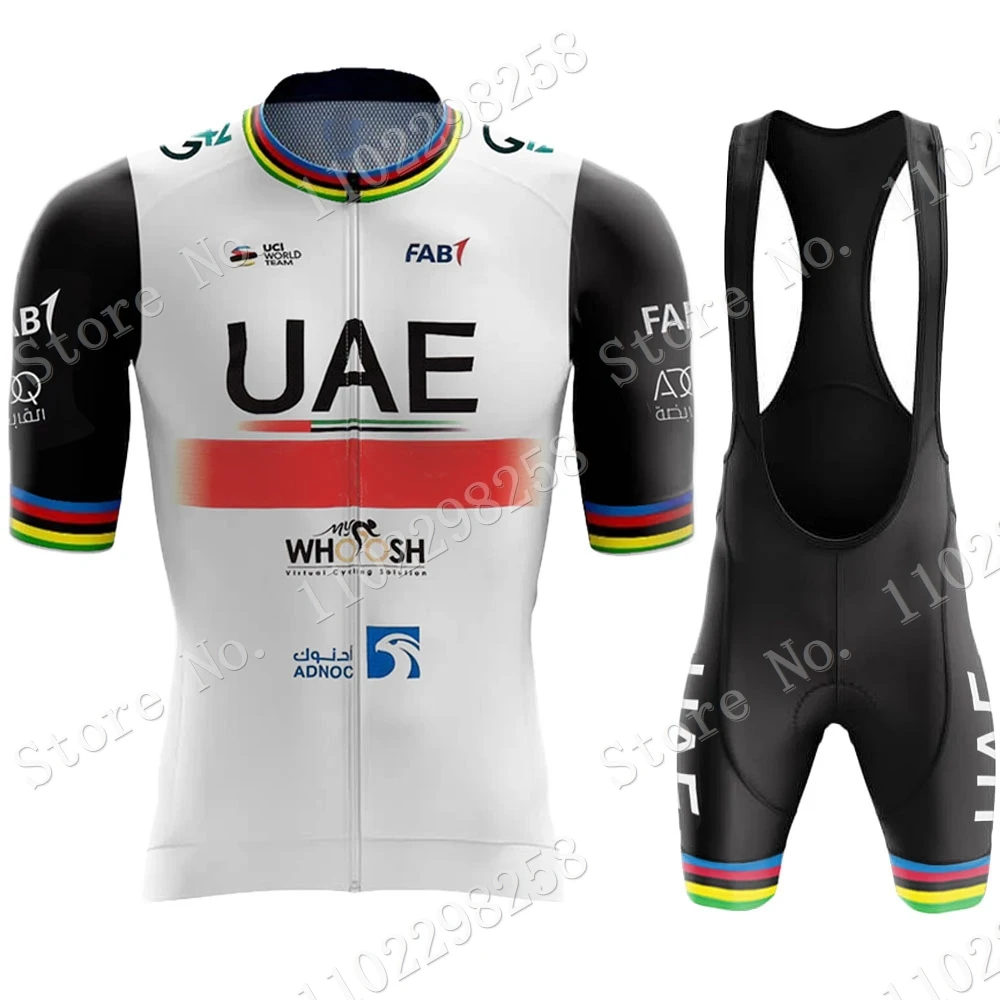 

World Champion Cycling Jersey Team 2023 Set Short Sleeve Black Clothing Bike Shirts Suit Bicycle Bib Shorts MTB Wear Ropa