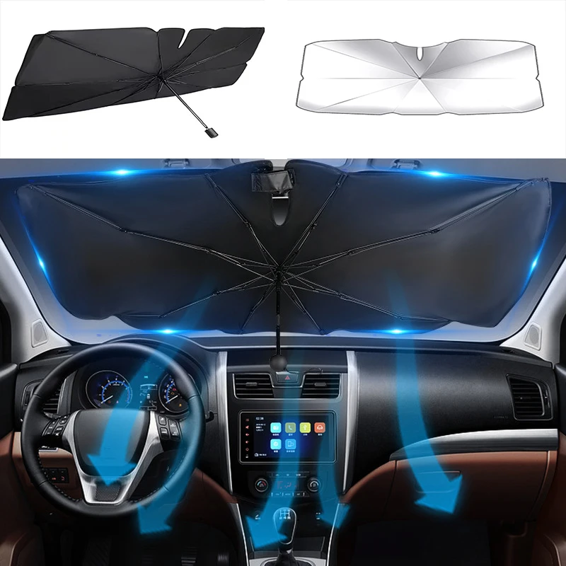 

Car Sun Shade Protector Parasol Auto Front Window Sunshade Covers Car Sun Protector Interior Windshield Protection Accessories