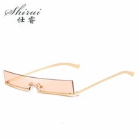 cat eye sunglasses women fashion metal frame brand designer small sun glasses vintage rectangular skinny ladies pink glasses
