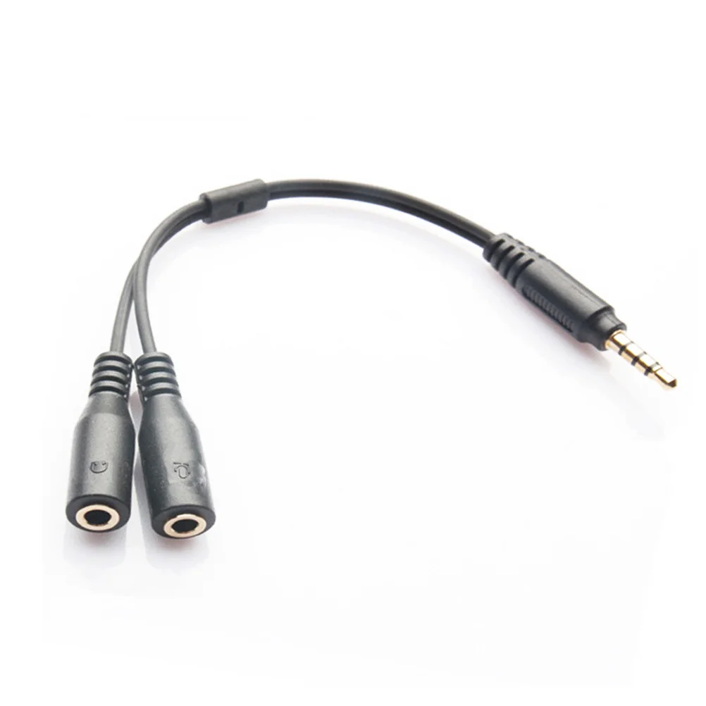 

Headphone Splitter Microphone Jack Female Headset Adapter Men Women Speaker