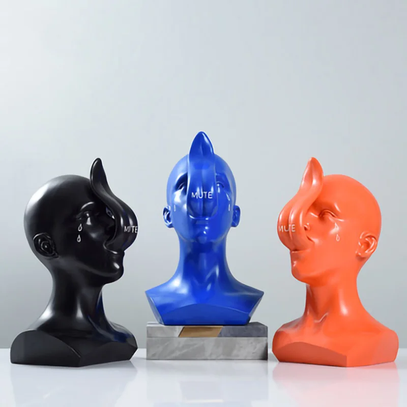 

Скандинавский Декор для дома, статуэтка с большим языком, Статуэтка из смолы, современный офисный настольный декор, поделки ручной работы, скульптура, подарок