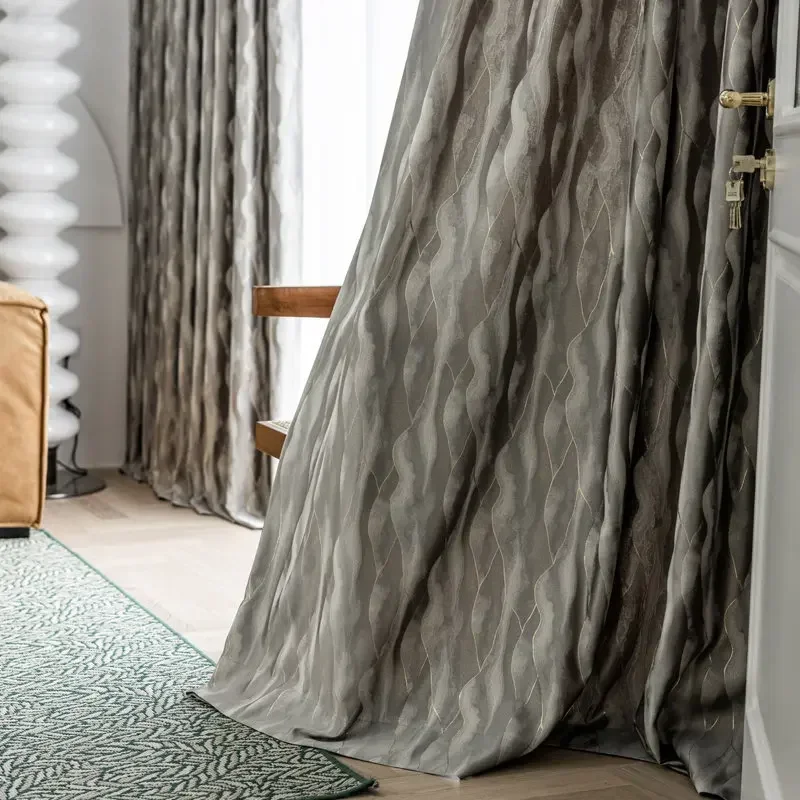 Жаккардовые шторы для гостиной спальни столовой простые американские