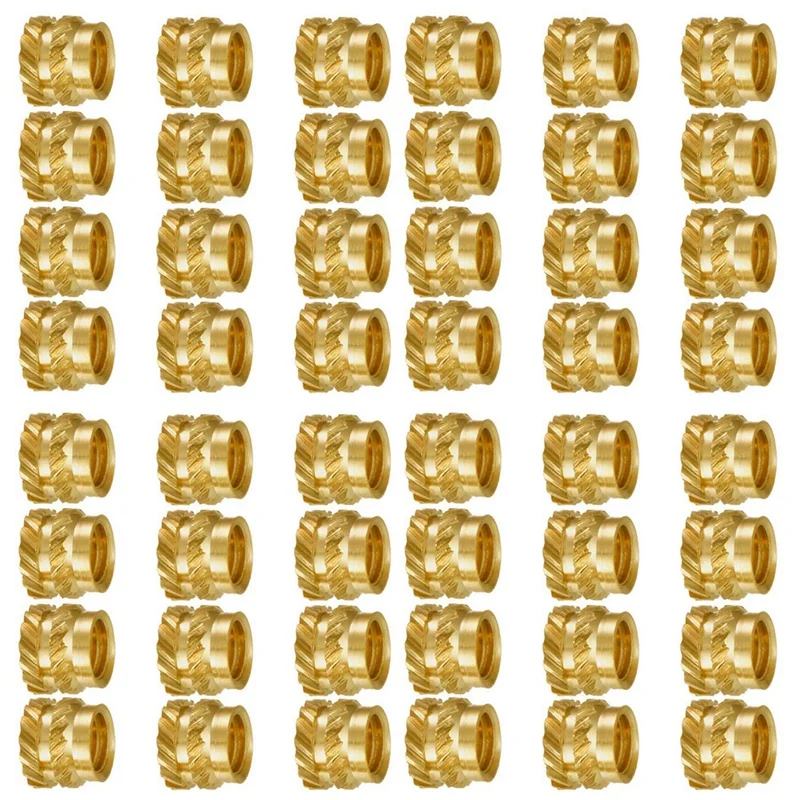 Накатанная латунная резьба M3 400 шт. термостойкая вставка гайка с насечкой M3X5X4 для