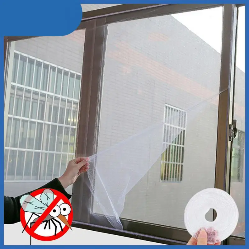 

Fabric Tape Window Screen Mesh Net Insect Fly Bug Mosquito Moth Door Netting White Color Easy To Fit Window Screens Textile