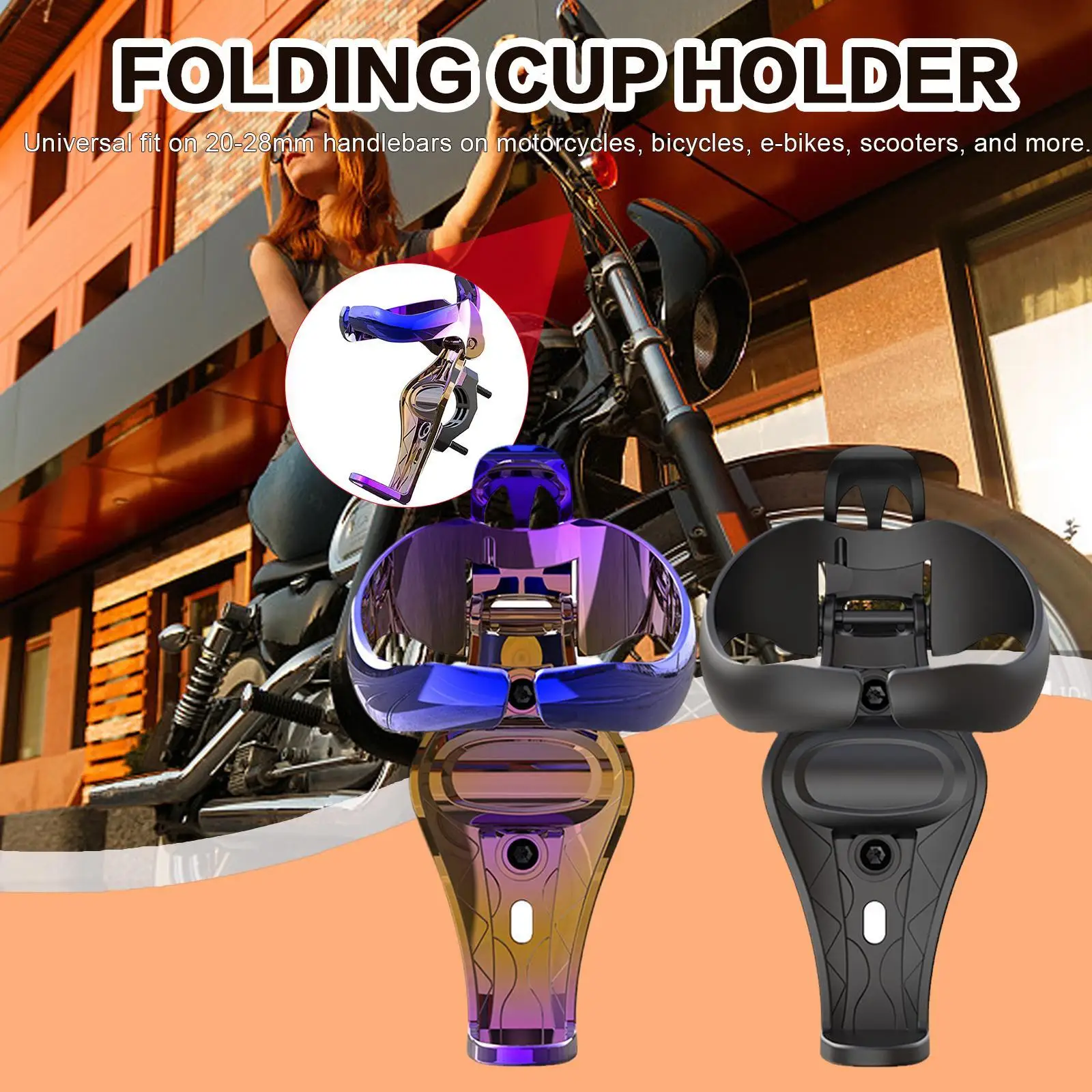 

Universal Motorcycle Bicycle Water Bottle Folding Drinks Holder Riding Water Cup Coffee Holder MTB Bike Clip Mount Stand Outdoor