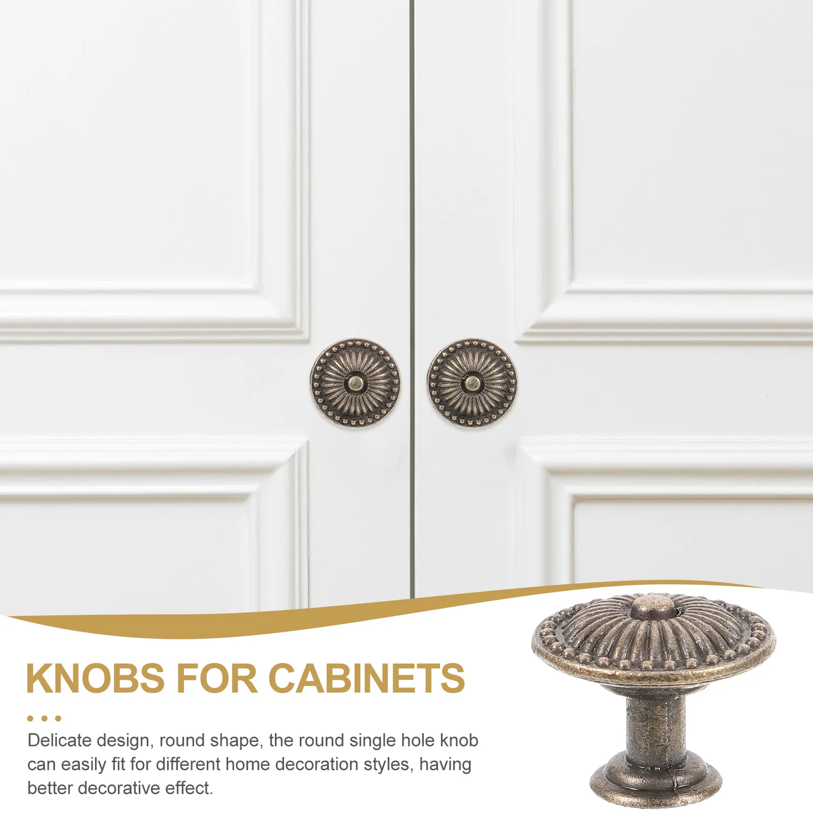 

Decorative Cabinet Dresser Knobs Wardrobe Handle Round Closet Door Pulls Cabinets