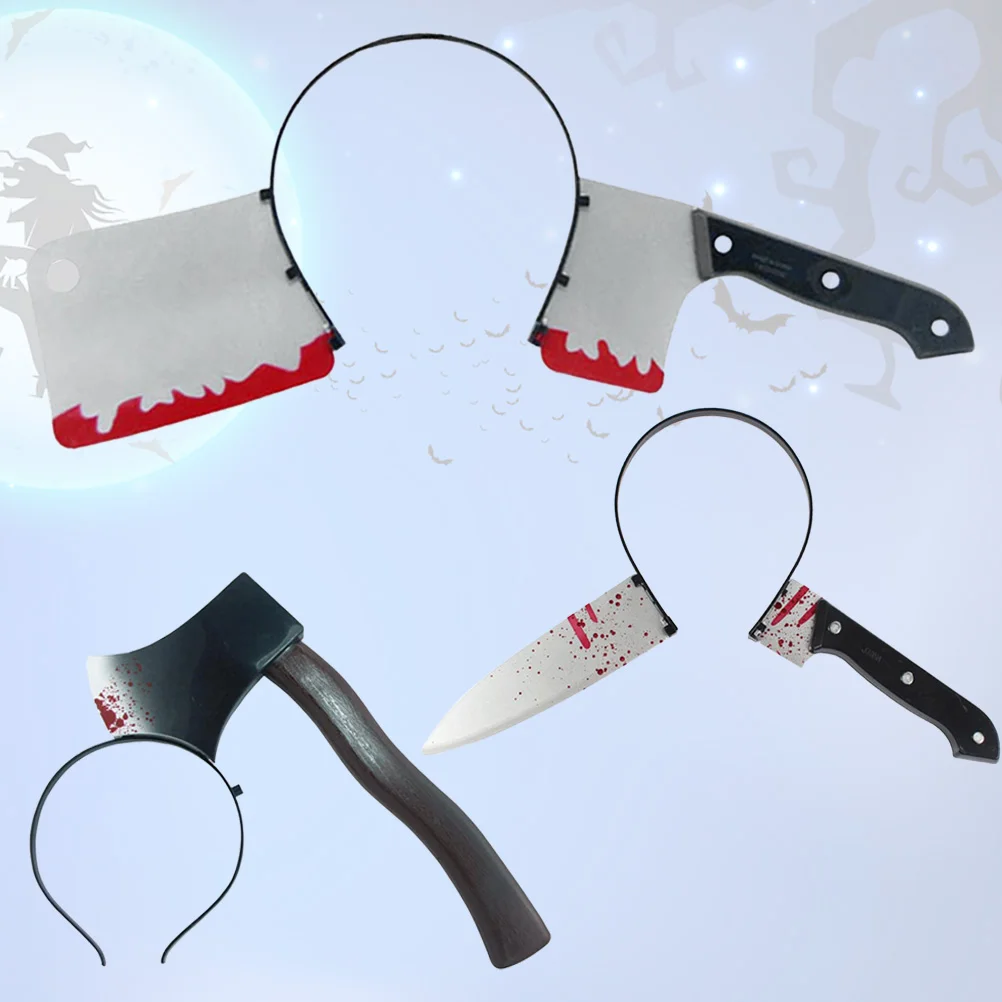 

3pcs Horror Headbands Creepy Through Hairband Headpiece Spooky Hairhoop For Carnival Night Costume Accessory