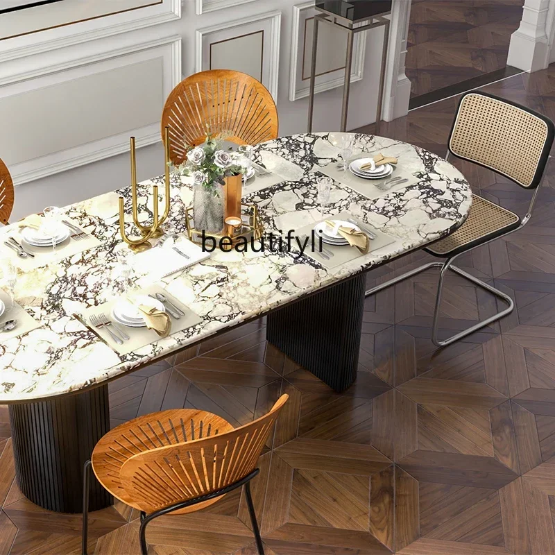 Мраморный обеденный стол S03