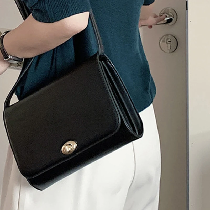 

2022 Fashion Elegant Women Shoulder Bags Solid Color Casual Handbgas High Quality Messenger Bags