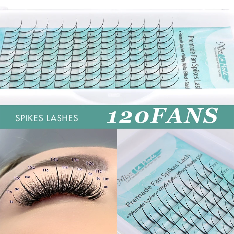 Misslamode Spike Lashes Fairy Eyelashes Extension 3D A/M Shape False Natural Self Grafting 0.07 CD Curl |