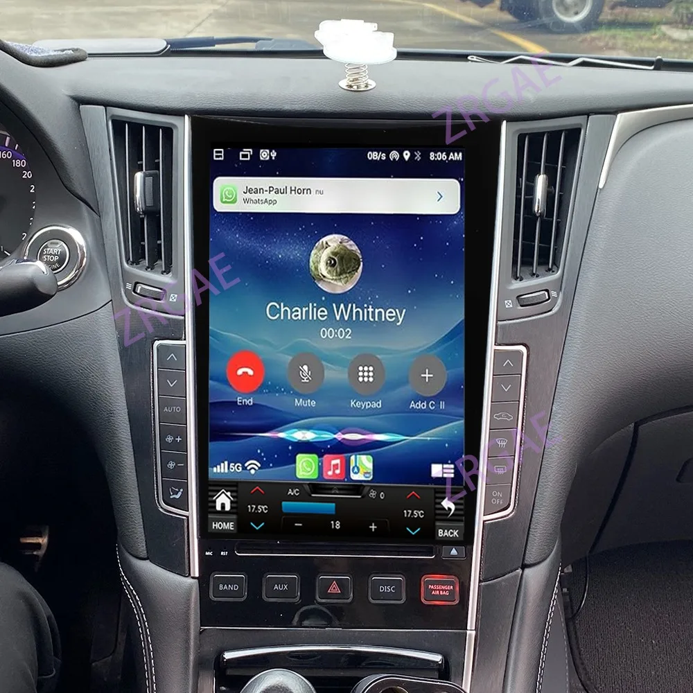 Фото Автомобильный радиоприемник Android 15, стерео для Infiniti Q50 Q50L Q50S Q60 2014-2020, Tesla, автомобильный мультимедийный Carplay, экран, GPS-плеер №4