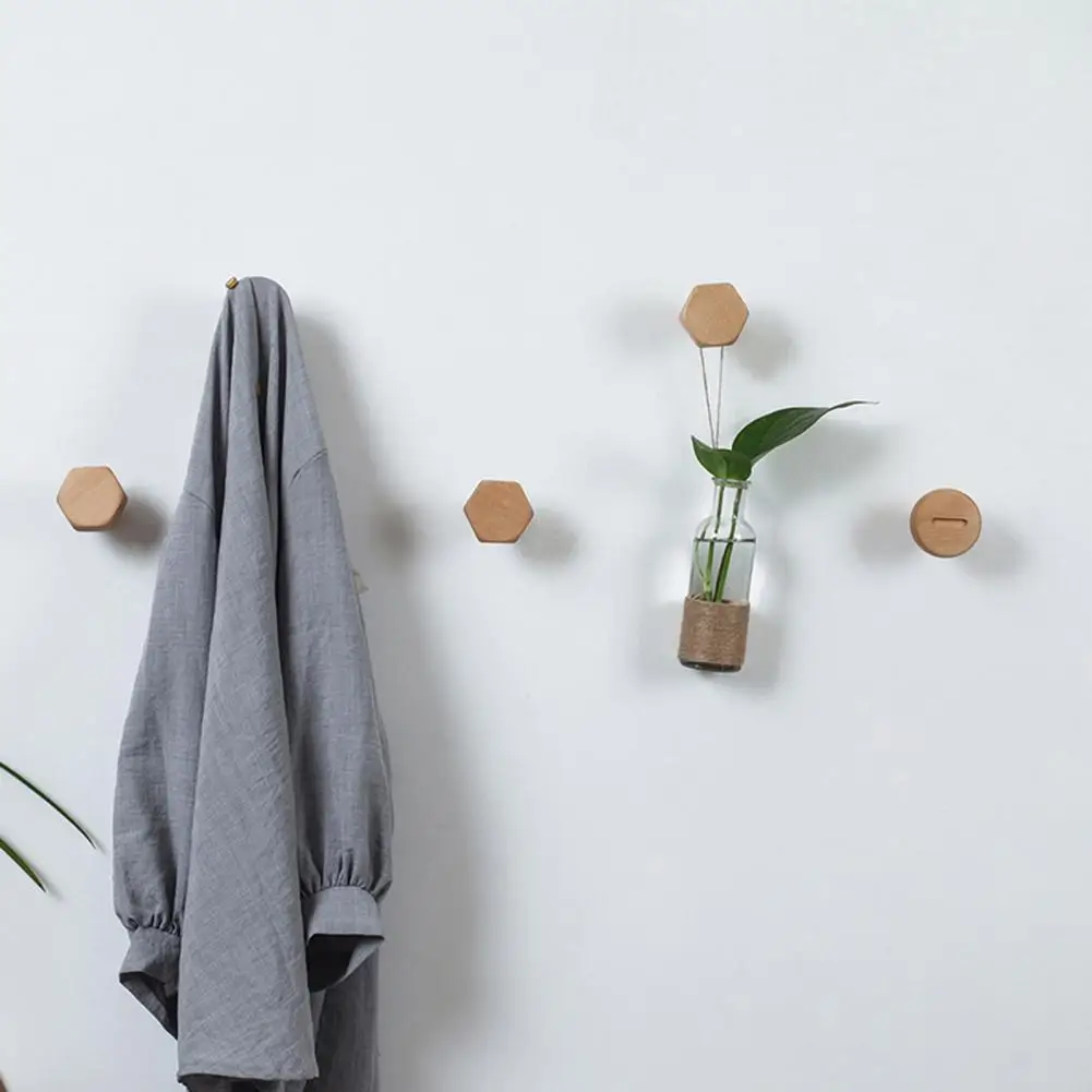

Easy Installation Compact Wooden Wall Decor Clothes Hanger for Home