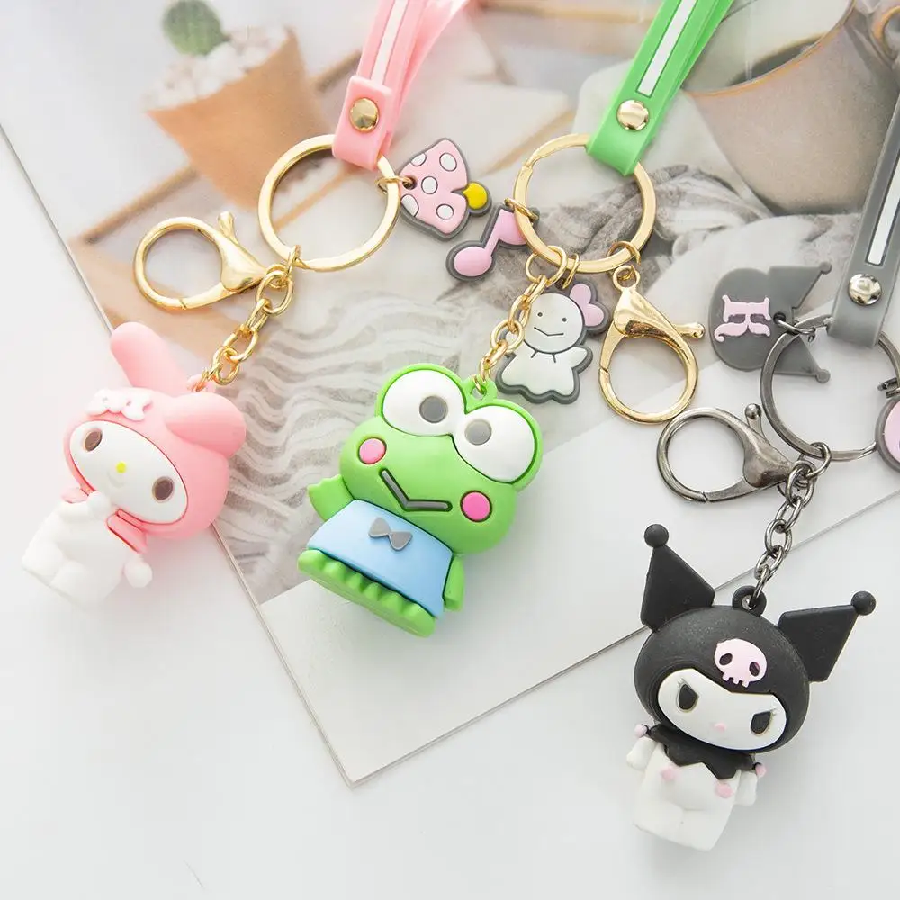 

Hello Kitty Keychain Sanrio Accessories Anime Kawaii Kuromi Melody Cinnamonroll Pendant for Bag Cartoon Keyring Gifts Kids