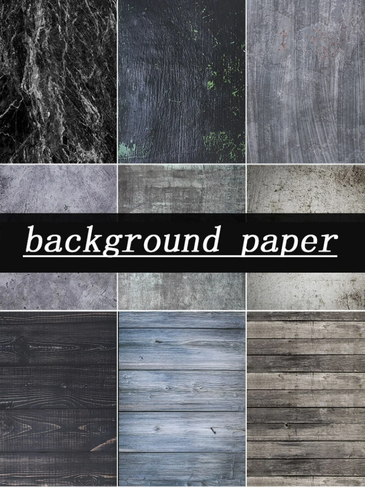 

Vintage Wood Grain Marbled Cement Grain Photo Background Paper Food Photography Desktop Scene Props Shooting