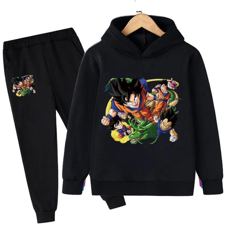 Autumn/Winter 2022 Animation Dragon Children's Wear Fashion Hoodie + Pants Suit Casual Jogging Sweatshirt Boys and Girls Play We