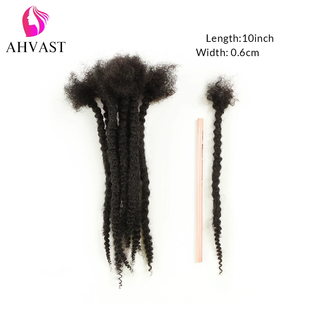 AHVAST new loc coil afro textured human hair textured loc extensions human hair