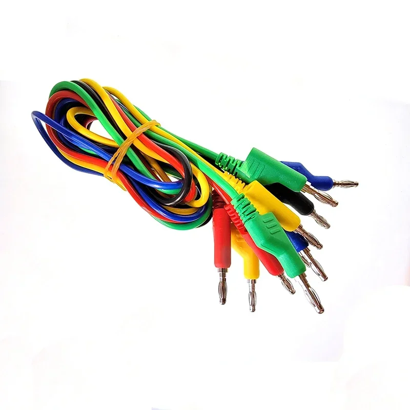 Cleqee P1036 5 шт. 4 мм медный штекер типа банан тестовые провода для мультиметра - 100 см