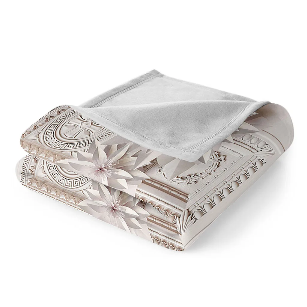 HUANZHUANG флисовые одеяла для диванов кровати 3D белый узор скульптура двойной размер