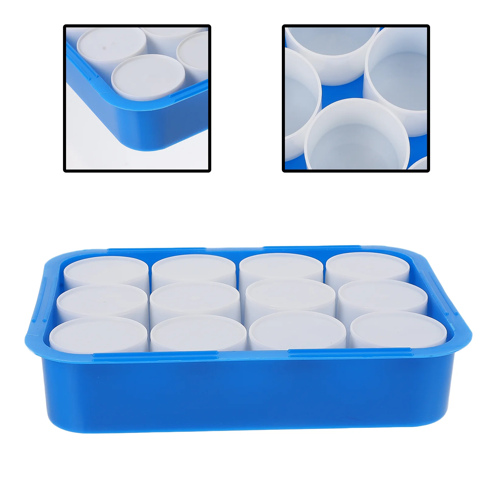 

Цветная коробка для чашек, пластиковый контейнер, тарелка для дисплея, пустые чашки, миксер, лоток для пигмента для каллиграфии, практичный держатель
