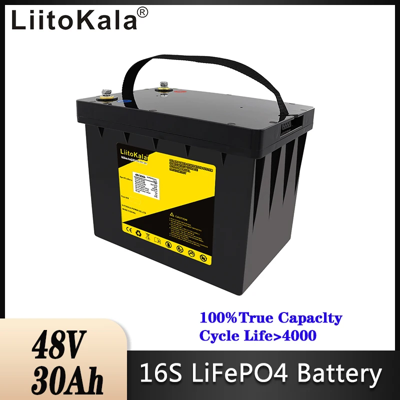 

Новый оригинальный аккумулятор класса А 48 в 30 Ач Lifepo4 с 30 А BMS 4000 циклов для механического электрического велосипеда 1500 Вт