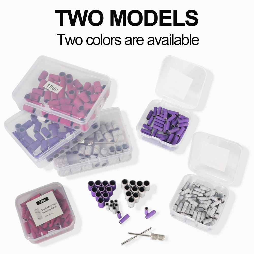 50 шт. 3 1/6 5 мм мини-набор шлифовальных лент с набором оправок для сверл ногтей